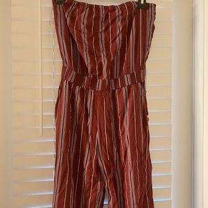 Strapless Maroon Jumpsuit